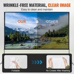 Amocart Projector Screen w/ Stand 150in 16:9 4K 1080 HD Portable Projection Screen for Home Office Garden Moive Theater Cinema