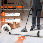 SucceBuy 36-Inch Magnetic Sweeper with Wheels 55 lbs Capacity  Telescoping Magnetic Pickup Tool Adjustable for Workshop Garage