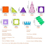 Amocart 121PCS Magnetic Building Blocks Set Construction Puzzle Magnetic Sheet Tiles Boys Girls Children Montessori Toys Gifts