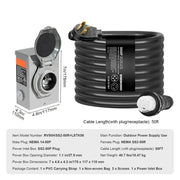 Bild in Galerie-Viewer laden, Amocart 50Amp Generator Cord &amp; Power Inlet Box Kit NEMA 14-50P/SS2-50R STW 6/3+8/1 AWG Power Cord with Lock Connector for RV
