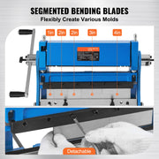 Charger l'image dans la visionneuse de galerie, Amocart Sheet Metal Brake 12inch 3-In-1 Combination 20-Gauge Capacity Shear Press Brake 90° Max Angle for Shear Bending Rolling
