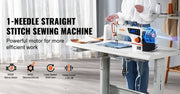 Bild in Galerie-Viewer laden, Amocart Industrial Sewing Machine Upgraded 550W Servo Motor with Table Stand 5000s.p.m Heavy Duty Lockstitch Sewing Machine
