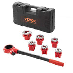 Amocart Manual Pipe Threader Ratchet Tool Portable Pipe Threading Set w/ 6PCS NPT Dies for Galvanized Aluminum Iron Copper Pipe
