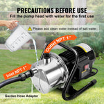 Amocart Shallow Well Pump 1.1 HP 115V 978GPH 131ft Height 69.6psi Max Pressure Portable Sprinkler Booster Jet Pumps Irrigation