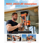 SucceBuy Magnetic Drill 1550W Motor 2 inch Coring Diameter 2922 lbf Magnetic Force 0-550 RPM Variable Speed for Metal Surface