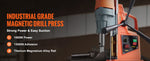 SucceBuy 1300/1550W Drilling Machine Magnetic Drill Portable Electric Mag Drill Press 0-500 RPM Variable Speed for Metal Surface