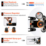 Amocart Professional Dual-Action Airbrush Kit 120W Electric Spray Gun Air Brush Painting Art Nail Tattoo Makeup Model Sprayer