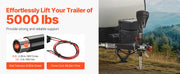 Charger l'image dans la visionneuse de galerie, Amocart 5000Lbs Electric Trailer Jack RVs Power Tongue Jack with 2 Way Connector &amp; Crank Handle 10"-28.3" Lift for Camper
