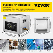 Charger l'image dans la visionneuse de galerie, 【Premium】Amocart 2L 3L 6L 10L 15L Upgraded Ultrasonic Cleaner Lave-Dishes Port le Washing  hine Diswasher   Home Appliances

