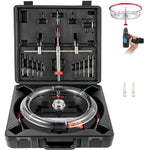 Amocart Adjustable Steel Hole Saw Cutter Kit 40-200mm w/ Shield Hole Cutter Drill Bit DIY Tool Sheetrock Veneer Slate
