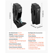 Charger l'image dans la visionneuse de galerie, Amocart Gun Safe Slider Handgun Safe Fingerprint/Password/Key 3-Way Quick Access Case Box with LED for Nightstand Bedside Desk
