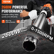 Charger l'image dans la visionneuse de galerie, Amocart 2000W/2600W Handheld Core Drill Machine Drilling Diameter Wet&amp;Dry Diamond Core Drill Rig Rugged Concrete Core Drill
