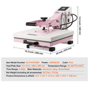 Charger l'image dans la visionneuse de galerie, Amocart Heat Press 15 X 15 In Heat Press Machine Slide Out Heat Transfer Machine Fast Even Heating 2-Layer Insulation Cotton
