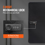 Bild in Galerie-Viewer laden, Amocart 48 PCS Key Cabinet Key Lock Box with Adjustable Racks Security Key Storage Box Key Organizer for School Office Hotle
