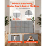 Amocart 55/71/110in Retractable Baby Gate 34in Tall Extends Wide Retractable Gate for Kids Pets Mesh Material Easy to Install