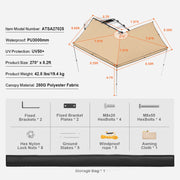 Bild in Galerie-Viewer laden, Amocart Vehicle Awning  Retractable Car Side Awning Car Awning with Waterproof Storage Bag  Suitable for Truck SUV Van Campers
