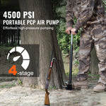SucceBuy PCP Hand Pump 4 Stage 30Mpa 4500PSI High Pressure Air Rifile Filling Stirrup Pump for Airguns, Paintball Filling, Tire