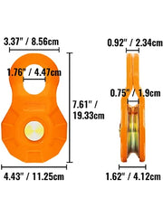 Bild in Galerie-Viewer laden, Amocart 2pcs 11T Snatch Block Adapt 0.55"/14 mm Synthetic Rope or Soft Shackles Winch Pulley for Tractor Truck ATV &amp; UTV
