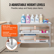 Bild in Galerie-Viewer laden, Amocart Stainless Steel Food Prep Table Commercial Kitchen Worktable w/Adjustable Undershelf Heavy Duty Prep Table Metal Table
