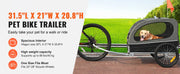 Charger l'image dans la visionneuse de galerie, Amocart 88lbs Dog Bike Trailer Pet Cart Bicycle Carrier with Wheels Coupler Reflectors Flag Collapsible to Store for Dogs
