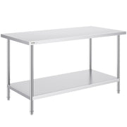 Load image into Gallery viewer, Amocart Stainless Steel Prep Table Commercial Heavy Duty Metal Worktable with 3 Adjustable Height for Restaurant and Home Use
