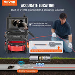 Amocart Sewer Camera 30m/50m/70m Drain Pipe Inspection Camera with 512Hz Transmitter 9" Screen 1080P HD Snake Plumbing Camera