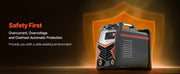 Charger l'image dans la visionneuse de galerie, Amocart TIG Welder 205A 2in1 Welding Machine Lift TIG/MMA Stick Electric Welder Machine with IGBT Inverter Hot Start Arc Force
