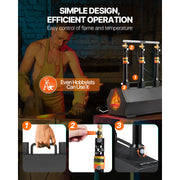 Charger l'image dans la visionneuse de galerie, Amocart Portable Propane Forge 3 Burners, 2600℉ Tool and Knife Making Cold-Rolled Steel Gas Forging Tools Use for Metal Forging
