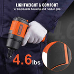 Amocart Lightweight 4.6 lb Design Pneumatic Impact Gun with 11-PCS 1/2-Inch Drive CR-V Steel Impact Socket Set & Carrying Case