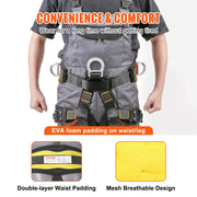 Charger l'image dans la visionneuse de galerie, Amocart Half Body Safety Harness Tree Climbing Harness Half Protection Harness 340 lbs for Fire Rescuing Caving Rock Climbing
