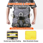 Amocart Half Body Safety Harness Tree Climbing Harness Half Protection Harness 340 lbs for Fire Rescuing Caving Rock Climbing