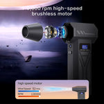 Powerful Air Blower 130000Rpm 4 Gear Adjustable Turbo Jet Blower With Led Light Battery Display Cordless Compressed Air Duster