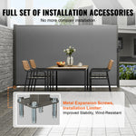 Amocart Retractable Side Awning Outdoor Privacy Polyester Water-proof Retractable Patio Screen UV 30+ Room Divider Wind Screen