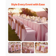 Bild in Galerie-Viewer laden, SucceBuy 50 Pcs Pink Chair Covers Polyester Spandex Chair Cover Stretch Slipcovers Flat-Front Chair Covers for Wedding Party
