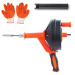 SucceBuy Drain Auger 25Ft Manual-feeding Plumbing Snake with Drill Attachment Drain Clog Remover Toilet Sewer Pipe Dredge
