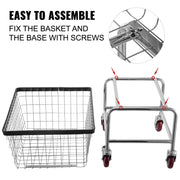 Load image into Gallery viewer, SucceBuy Commercial Wire Laundry Cart Laundry Basket 2.5/4.5 Bushel Heavy Duty with 4Inch Wheels for Home Bathroom Laundry Rooms
