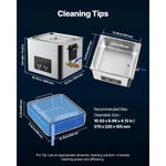 SucceBuy 6L 10L 15L 30L Ultrasonic Cleaner Stainless Steel Ultrasonic Cleaning Bath Machine for Watches Razors Jewelry Coins