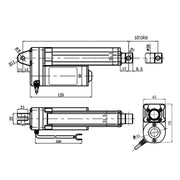 Load image into Gallery viewer, HAKIWO 24V IP65 Waterproof 3000N Linear Actuator 50mm 150mm 500mm 800mm 1000mm Stroke Solar Tracker Motorisation of Door 150mm/s
