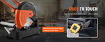 SucceBuy 2800W Chop Saw 14"/355mm Blade Diameter Cut Off Saw 1200RPM Steel Cutting Machine 0-45° Adjustable Dry Cut Chop Saw