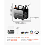 SucceBuy Airbrush Kit, Air Brush Kit with Air Compressor 3 Dual-Action Professional Airbrushes with 3 Tips for Cake Decorating