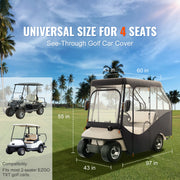Charger l'image dans la visionneuse de galerie, Amocart Golf Cart Enclosure 420D Polyester Driving Enclosure with 4-Sided Transparent Windows 4 Passenger Club Car Cover
