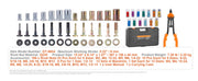 Bild in Galerie-Viewer laden, Amocart Rivet Nut Tool Rivnut Tool Kit Metric and SAE Mandrels 70PCS/186PCS Rivet Nuts With Rugged Carrying Case
