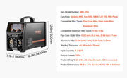 Bild in Galerie-Viewer laden, Amocart 5-in-1 MIG Welder 200Amp Pluse Mig Welding Machine Gas MIG/Flux Core MIG/Stick/Lift TIG/AU TIG with LCD Screen Display
