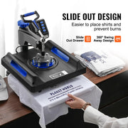 Load image into Gallery viewer, Amocart Heat Press Machine Heat Transfer Machine with 30 oz Tumbler Press 360° Swing Away Digital T-Shirt Pressing Coating
