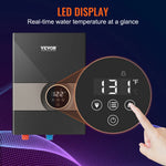 SucceBuy Instant Water Heater 8/13.8/18kw On Demand Electric  Water Boiler Digital Temperature Display & Easy Installation