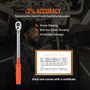 Bild in Galerie-Viewer laden, Amocart Torque Wrench Set Drive Click Torque Wrench Dual-Direction Adjustable  Mechanical Dual Range Scales Torque Wrench Kit
