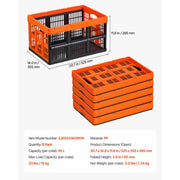 Load image into Gallery viewer, SucceBuy 45L 6PCS Plastic Collapsible Storage Bins with Handles Stackable Folding Storage Crates Containers for Home Organizing
