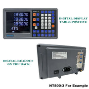 Load image into Gallery viewer, NT800  2/3 Axis Display LCD DRO Digital Readout TTL AC110V/220V For Milling boring machine EDM Linear Scale Encoder 9 Languages
