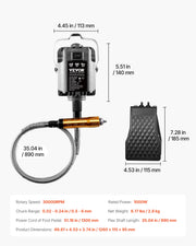 Charger l'image dans la visionneuse de galerie, 【From China】Amocart Flex Shaft Grinder 1000W 1200W Electric Flex Shaft Rotary Tool Carver Hanging Grinding Machine For Buffing

