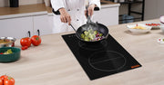 Charger l'image dans la visionneuse de galerie, Amocart 2 Burners Electric Induction Cooktop Stove Hob Built-in Burner Cooker Sensor Touch Control Magnetic Cooker Hot Plate
